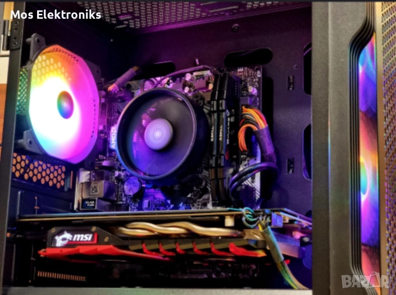 Геймърски Компютър/R5 1600AF/16GB RAM/ SSD-256+1TB/GTX 1060 6GB, снимка 1