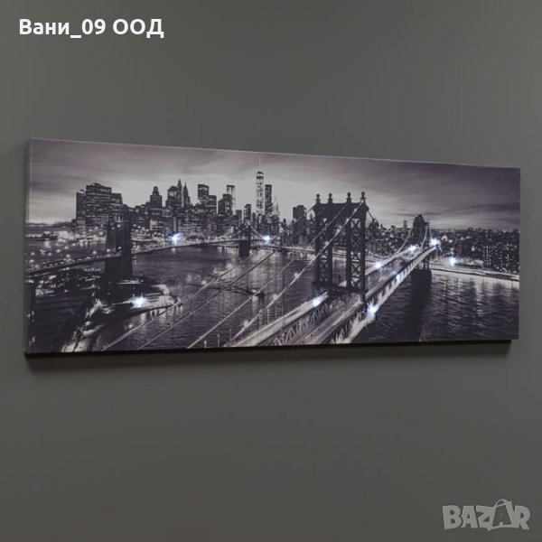 Красиво светещо пано "Нощен Ню Йорк", снимка 1