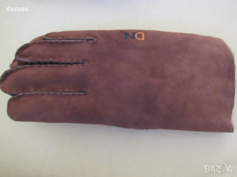 Мъжки кожени кафяви ръкавици, нови , снимка 1