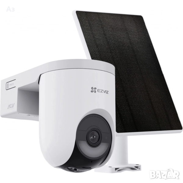 HIKVISION EZVIZ CS-HB8c/SP(4MP) интелигентна камера , с 5 W соларен панел, 4MP, 2K, микрофон, снимка 1