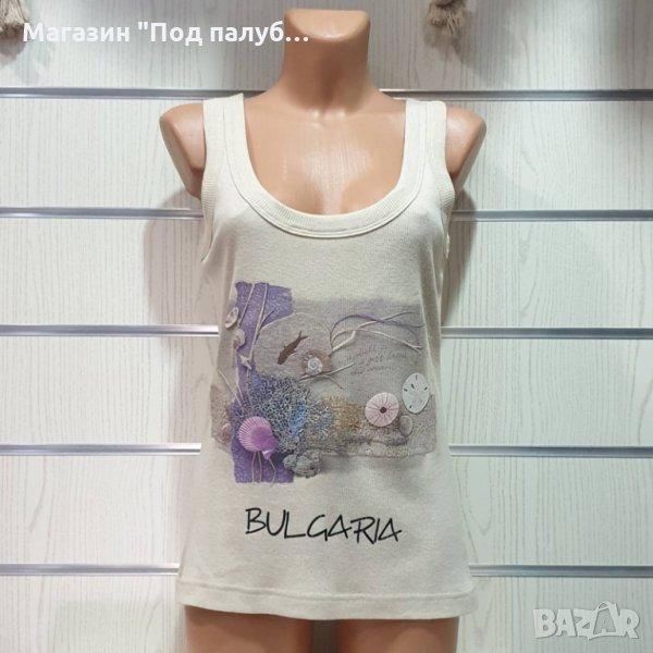 Нов дамски потник с трансферен печат Мидички, Морски, снимка 1