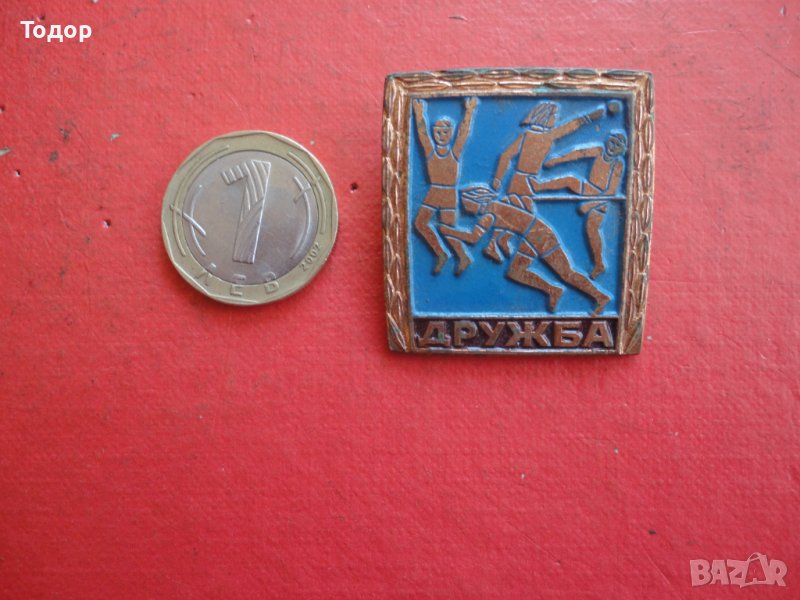 Голям бронзов знак значка Дружба , снимка 1