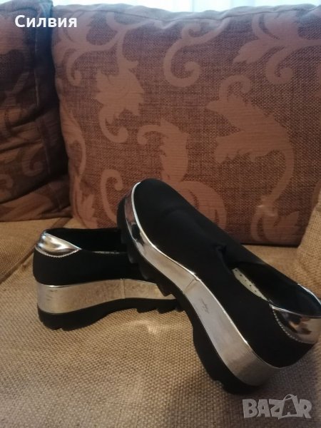 Черни обувки на олекотена рлатформа, снимка 1