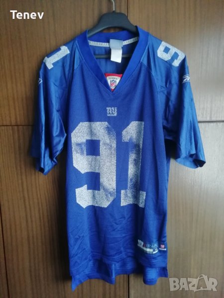 New York Giants Justin Tuck #91 Reebok Jersey NFL оригинална тениска фланелка размер М, снимка 1