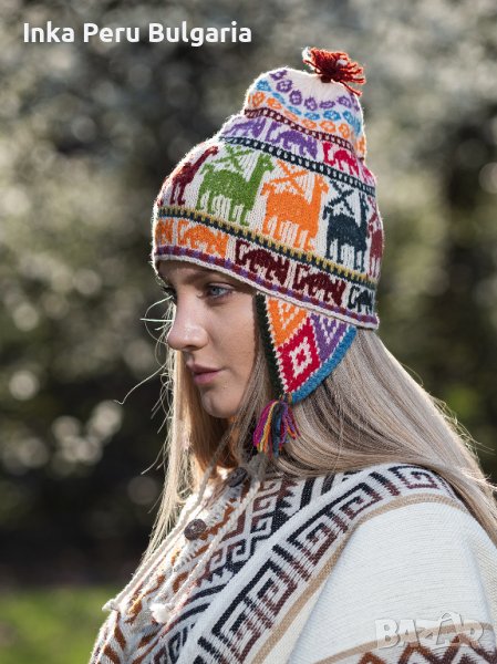Автентична перуанска шапка модел Куско от овча вълна, снимка 1