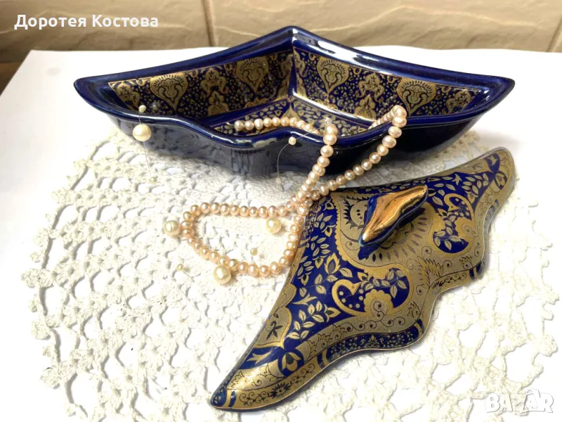Красива порцеланова кутия за бижута , снимка 1