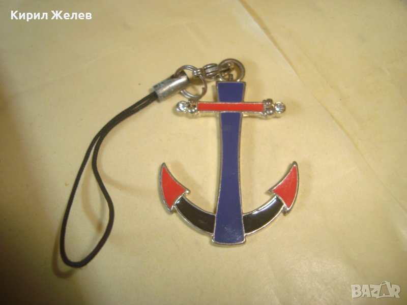 ЕМАЙЛИРАНА СРЕБРИСТА КОТВИЧКА - АРТ ПЕНДАНТ ВИСУЛКА за Джи Ес Ем КОТВА 31359, снимка 1