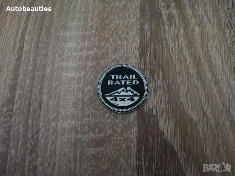 емблема черен кръг Trailrated за Jeep, снимка 1