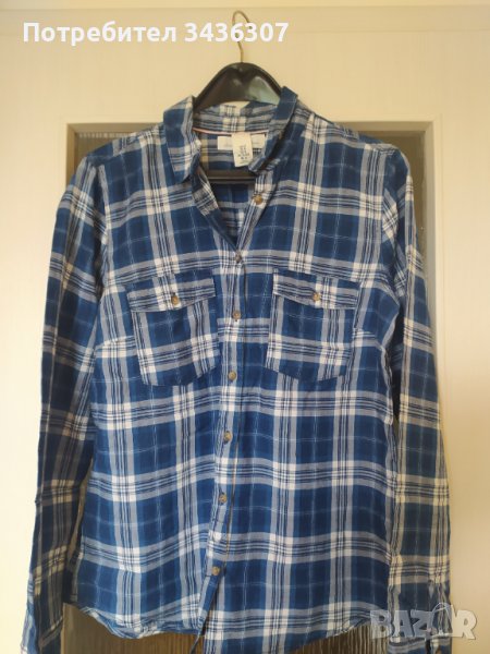 Карирана синя риза, H&M, снимка 1
