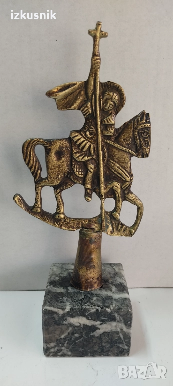 Много стар връх на хоругва – Свети Георги или Свети Димитър, снимка 1