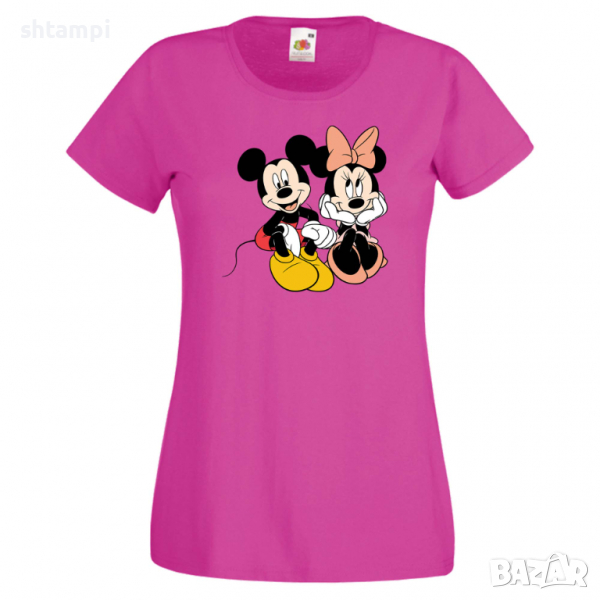 Дамска тениска Mickey & Minnie 5 Мини Маус,Микки Маус.Подарък,Изненада,, снимка 1