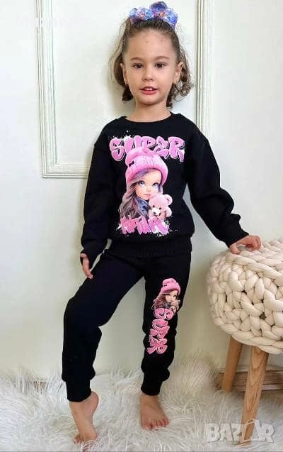 Детски памучни комплекти за момиченце - лека вата - няколко цвята - 30 лв., снимка 1