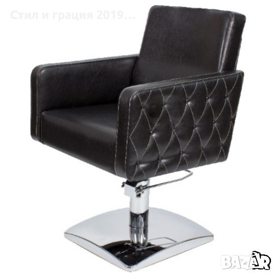 Фризьорски стол Iris - кръгла база, снимка 1