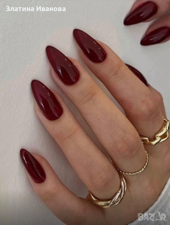 Самозалепващи изкуствени нокти 24 бр. + лепило в комплект, снимка 1