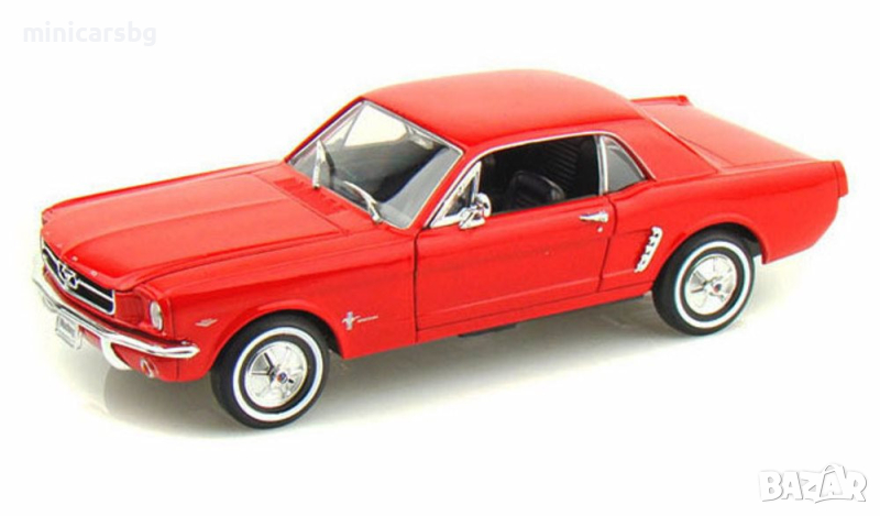 1:24 Метални колички: 1964 1/2 Ford Mustang Coupe (Форд Мустанг) Welly, снимка 1