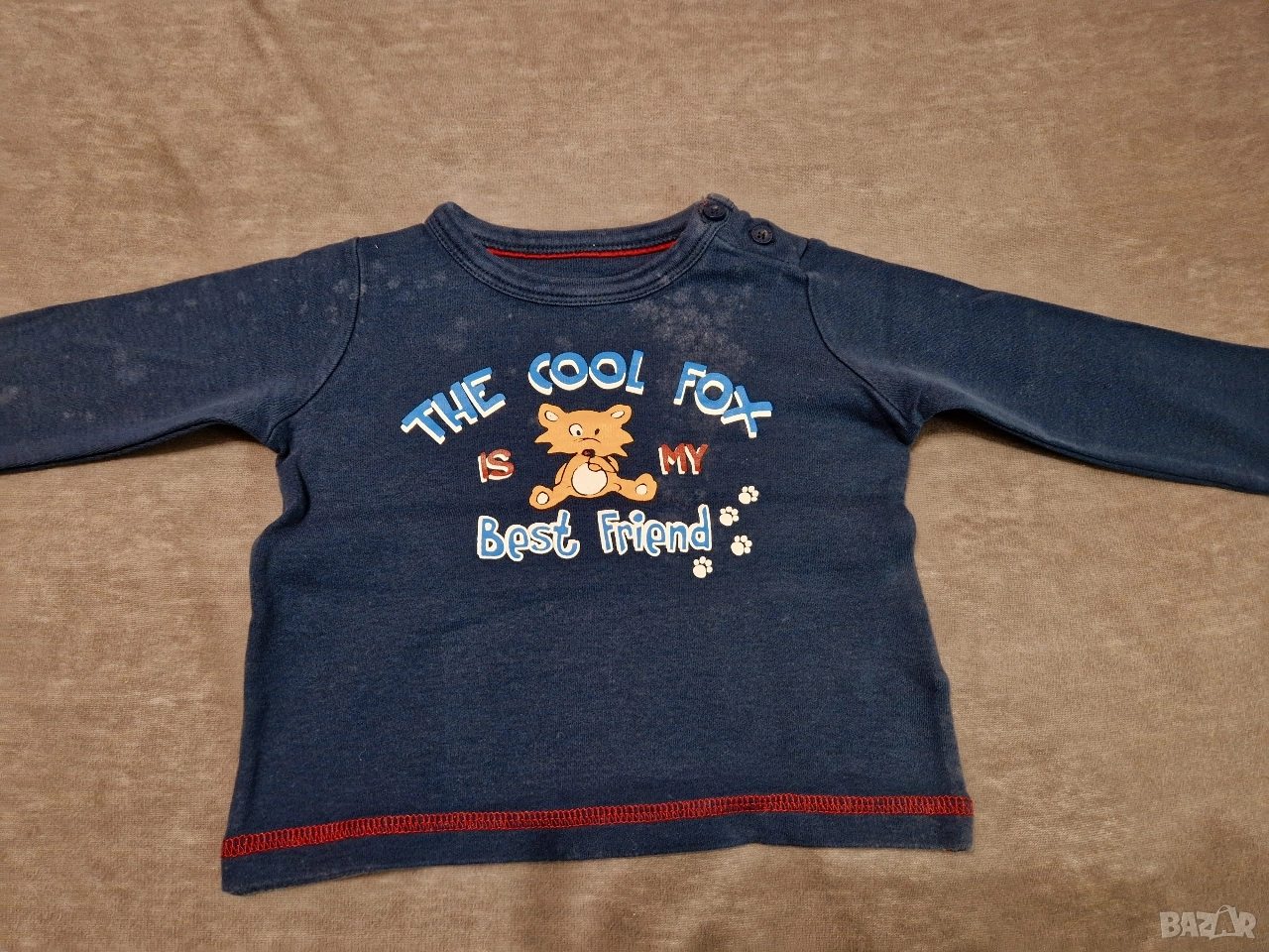 9-12м 80см Блуза, памук, без следи от употреба , снимка 1