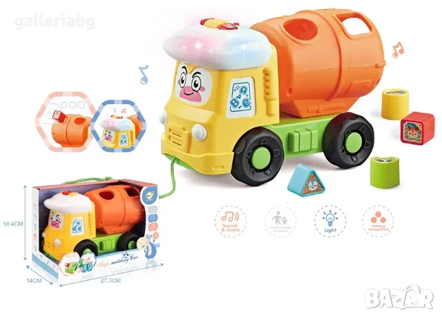 Камионче със светлини и звуци сортер, снимка 1