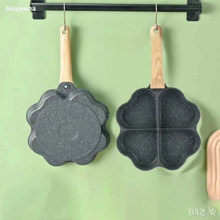 Тиган за пържене на яйца, палачинки, пържени картофи, индукция  сърце, снимка 1