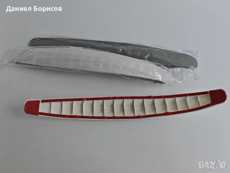 2х комплекта протектори за врати и брони на автомобил с карбонов ефект, снимка 1