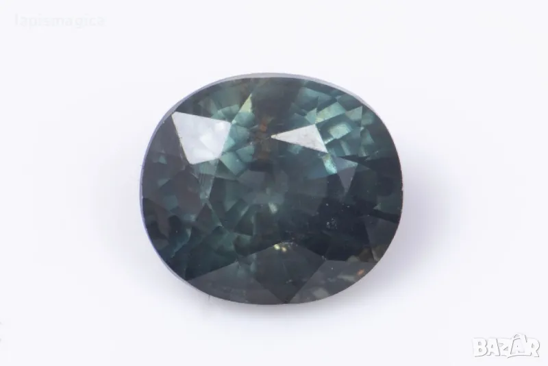 Син сапфир 0.64ct нетретиран овална шлифовка Австралия, снимка 1