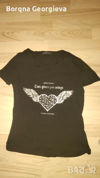 Тениска "love gives you wings" размер: S , чисто нова!, снимка 1