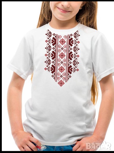 Детска тениска с щампа шевица и народни мотиви, снимка 1