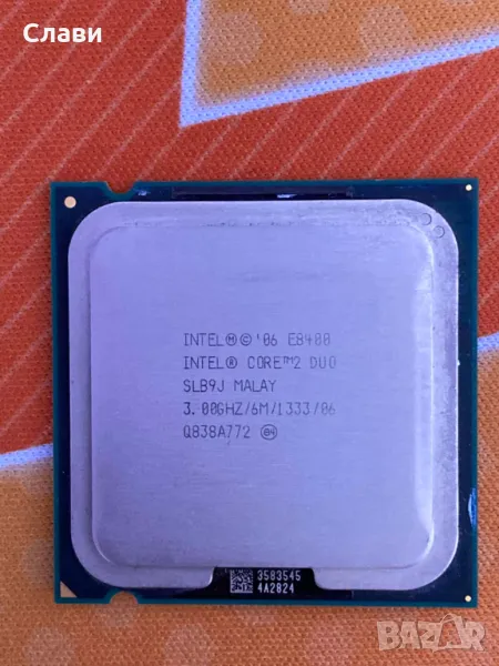 Процесор Intel® Core™2 Duo E8400 3.00 GHz, сокет LGA 775, снимка 1