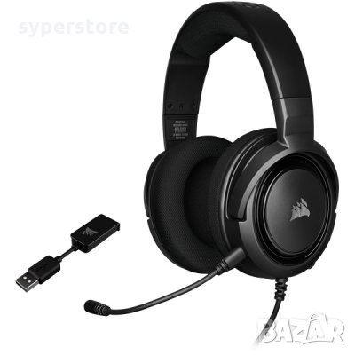 Слушалки с микрофон Corsair CA-9011220-EU Черни, Геймърски слушалки, Gaming Headset, снимка 1