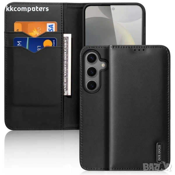 Samsung Galaxy S25+ 5G DUX DUCIS /Hivo Series Cowhide Wallet/ PU + TPU Кожен Калъф и Протектор, снимка 1