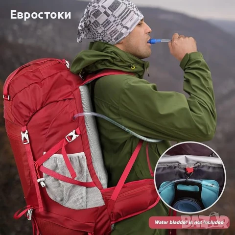 Туристическа раница HOMIEE 50L с дъждобран, многофункционална, снимка 4 - Екипировка - 50677934