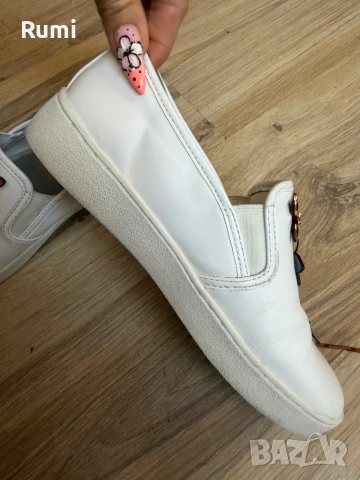 Оригинални кожени бели кецове  МК ! 36 н, снимка 4 - Кецове - 50925203