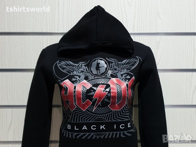 Нов дамски суичър с дигитален печат на музикалната група AC/DC - Black Ice, снимка 3 - Суичъри - 31160534