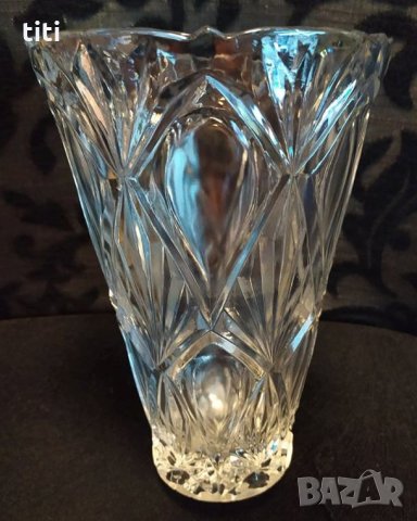 Кристална ваза за голям букет, снимка 1 - Вази - 30779772