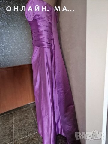 Дълга сатен коприна   рокля. , снимка 8 - Рокли - 40257578