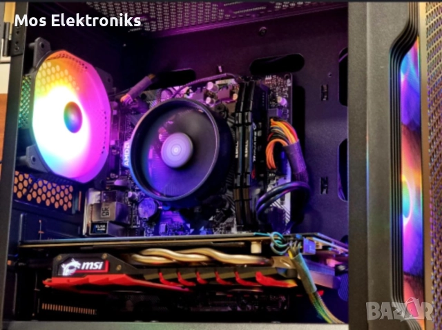 Геймърски Компютър/R5 1600AF/16GB RAM/ SSD-256+1TB/GTX 1060 6GB, снимка 1