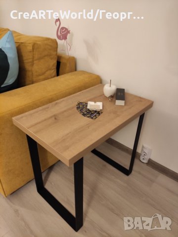 Холна маса,помощна маса маса за кафе Индустриален стил,Рустик ,Скандинавски , снимка 8 - Маси - 32580302