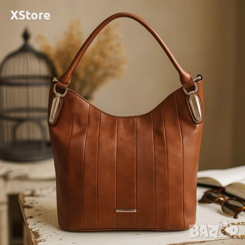 Дамска чанта с голямо отделение и елегантен дизайн, снимка 2 - Чанти - 52585823