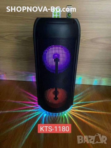 Тонколона KTS-1180,  с Bluetooth, Micro SD, USB, FM радио, LED светлина за партита и забавления , снимка 7 - Тонколони - 31897131
