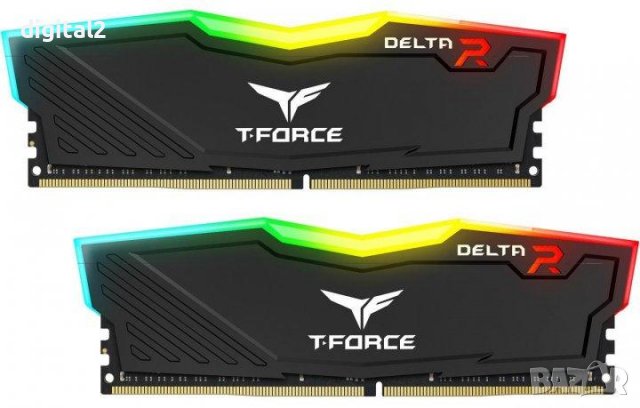 Памет Team Group T-Force Delta RGB Black DDR4 - 32GB (2x16GB) 3600MHz, снимка 2 - RAM памет - 36664531