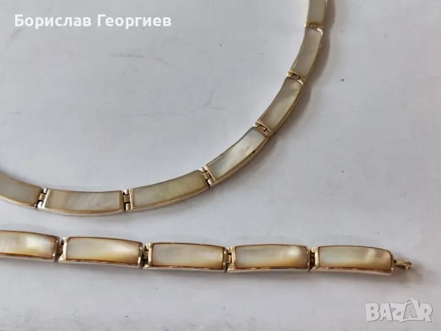 Сребърен комплект колие и гривна 925, снимка 3 - Колиета, медальони, синджири - 48038031