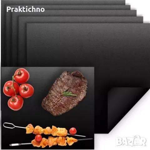 Тефлонови подложки за печене на скара и фурна - Комплект от 5 броя , снимка 1