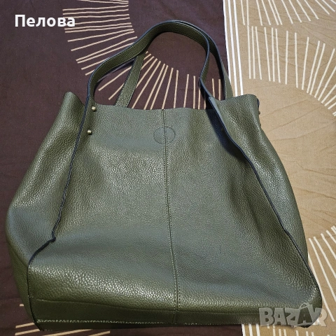 голяма чанта цвят kaki 2 в 1, снимка 2 - Чанти - 54083301