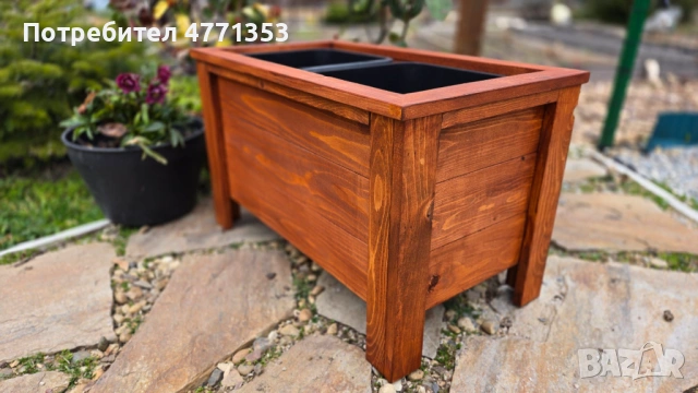 Дървени кашпи/саксии/плантери за двор, градина или тераса, снимка 9 - Саксии и кашпи - 53906114