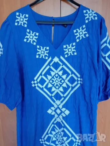 Синя дълга рокля , снимка 5 - Рокли - 51369793