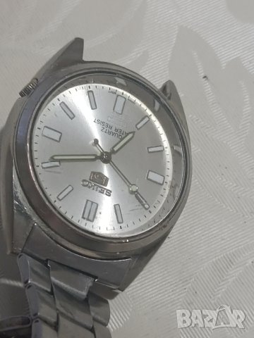Часовник Seiko 5 quartz water resist, снимка 7 - Мъжки - 42669765
