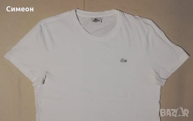 Lacoste оригинална тениска L памучна фланелка Slim Fit, снимка 2 - Тениски - 34982533