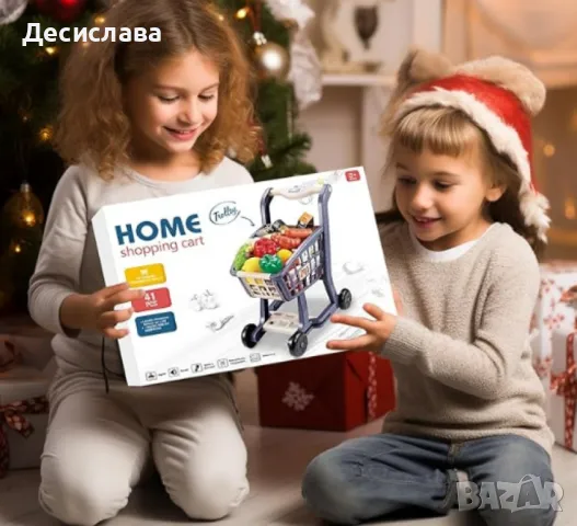 Комплект количка за пазаруване в супермаркет със светлинна музика, снимка 4 - Образователни игри - 48149171