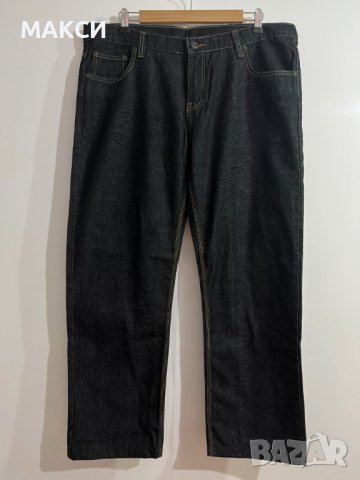 Маркови макси класически дънки с метален цип и джобове в изтъркано черно, снимка 1