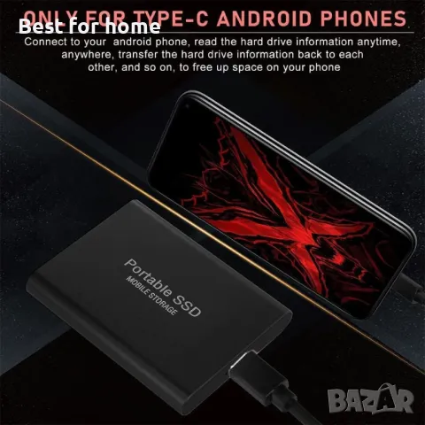 Външен диск 14TB SSD външен твърд диск USB-C USB 3.1, снимка 3 - Твърди дискове - 50137828