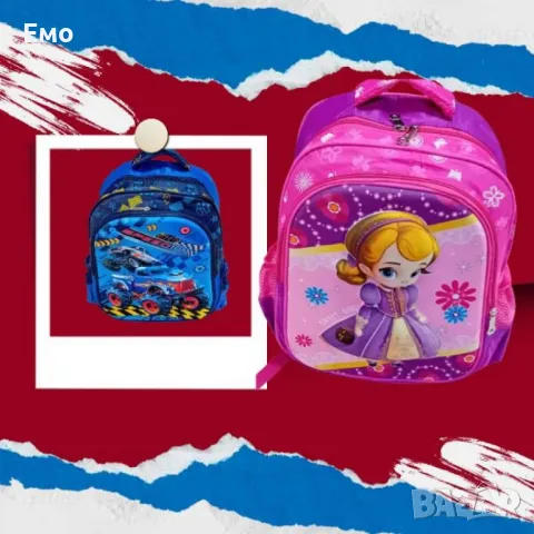 Детска раница с цветен дизайн и различни илюстрации, снимка 15 - Раници - 48524722